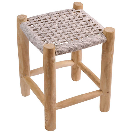 Noor Σκαμπό Teak 35x35x47εκ