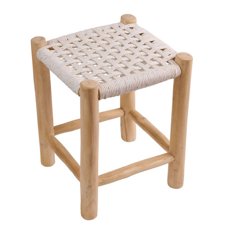 Noor Σκαμπό Teak 35x35x47εκ