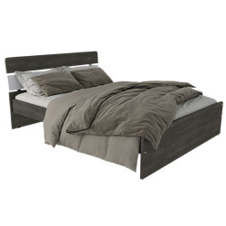 Simple Κρεβάτι Μελαμίνης Υπέρδιπλο 190x215x93εκ Για Στρώμα 180x200