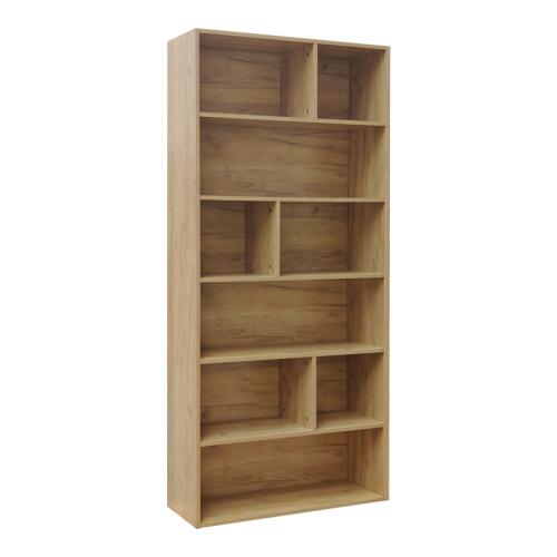 Βιβλιοθήκη Evergin pakoworld mdf σε oak απόχρωση 80x30x180εκ