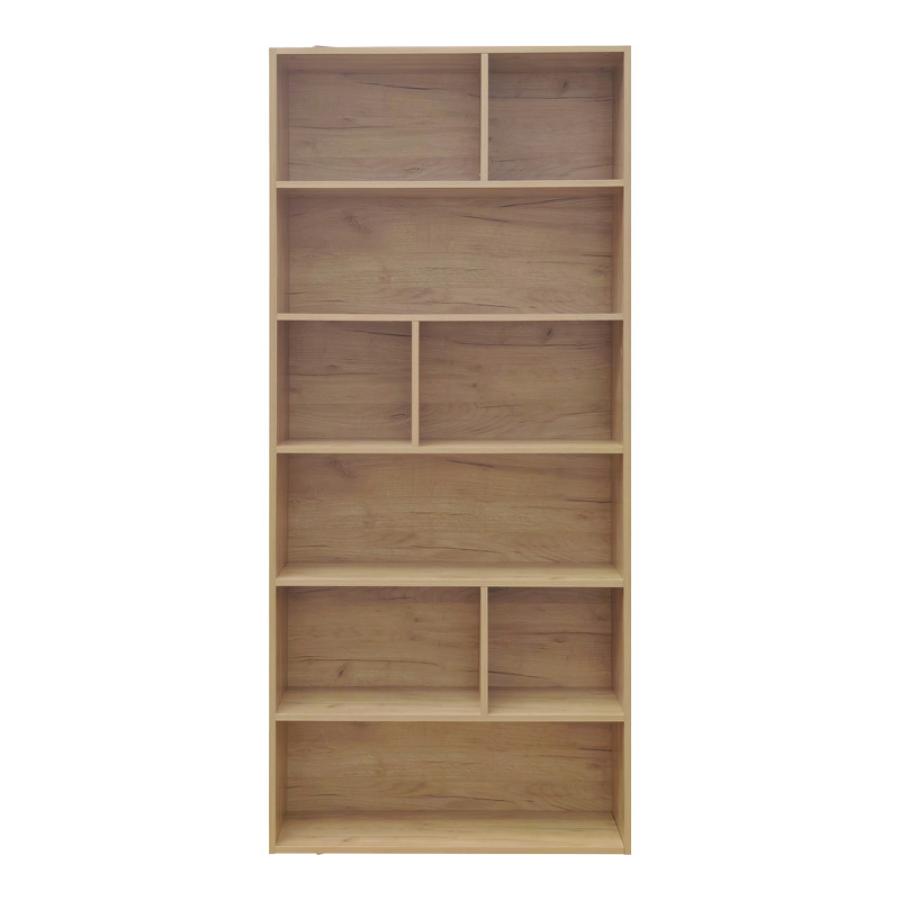 Βιβλιοθήκη Evergin pakoworld mdf σε oak απόχρωση 80x30x180εκ
