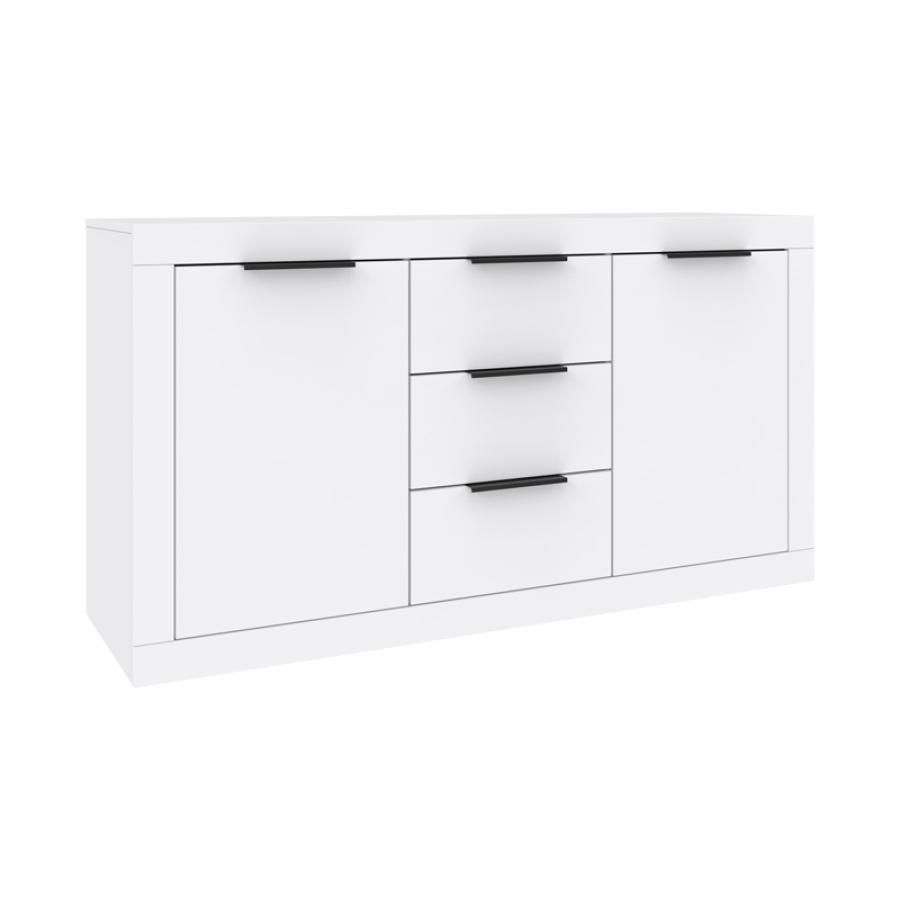 Μπουφές Doha pakoworld σε λευκή απόχρωση 150x45x80.5εκ