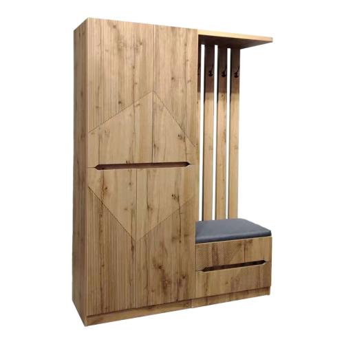 Έπιπλο εισόδου Zomie pakoworld σε oak απόχρωση 131x41.5x180.4εκ