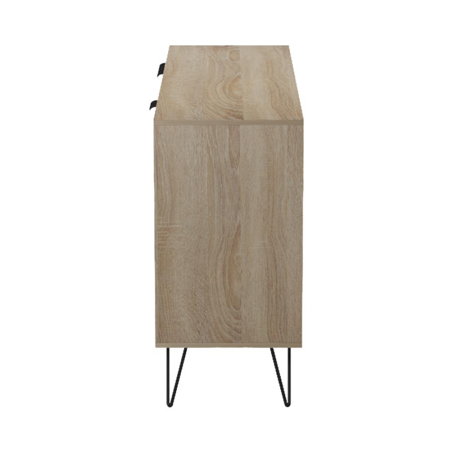 Μπουφές Balain pakoworld sonoma-γκρι μπεζ όψη μαρμάρου 142x35.5x83εκ