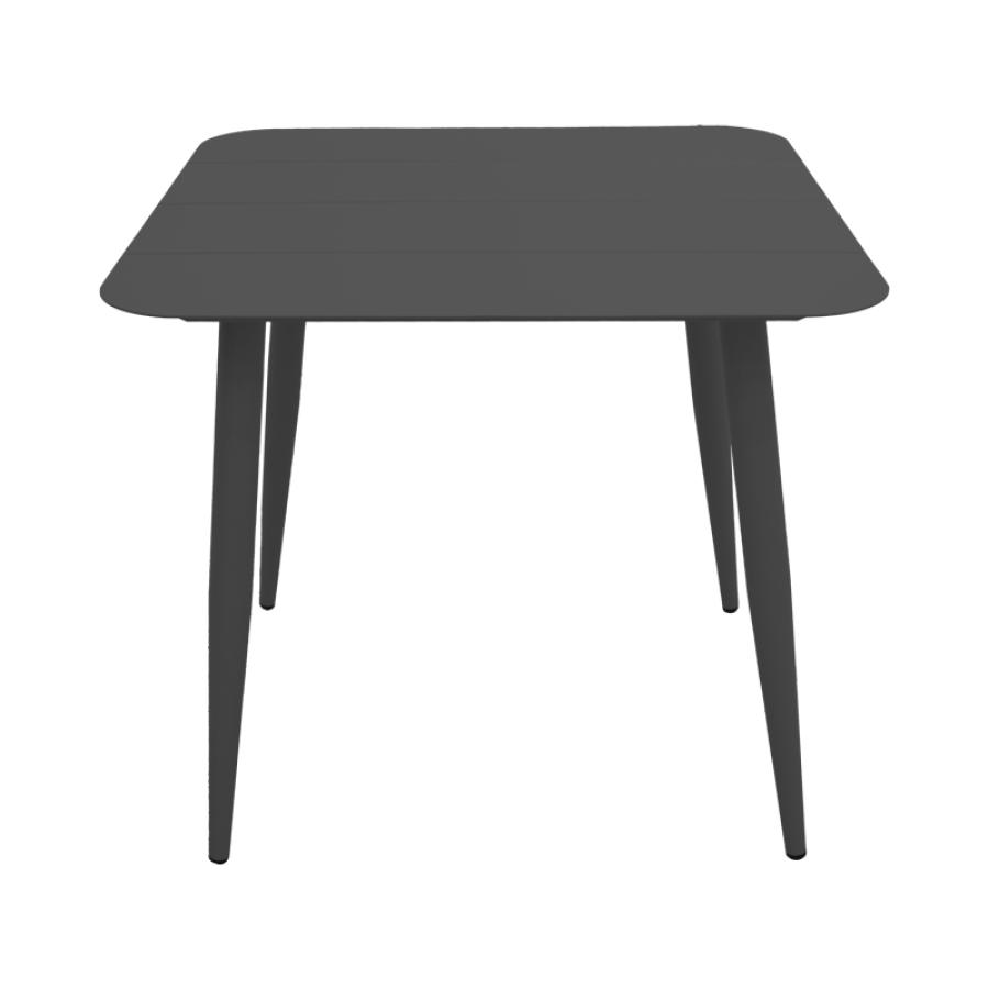 Τραπέζι Vista pakoworld αλουμίνιο σε μαύρη απόχρωση 80x80x72εκ