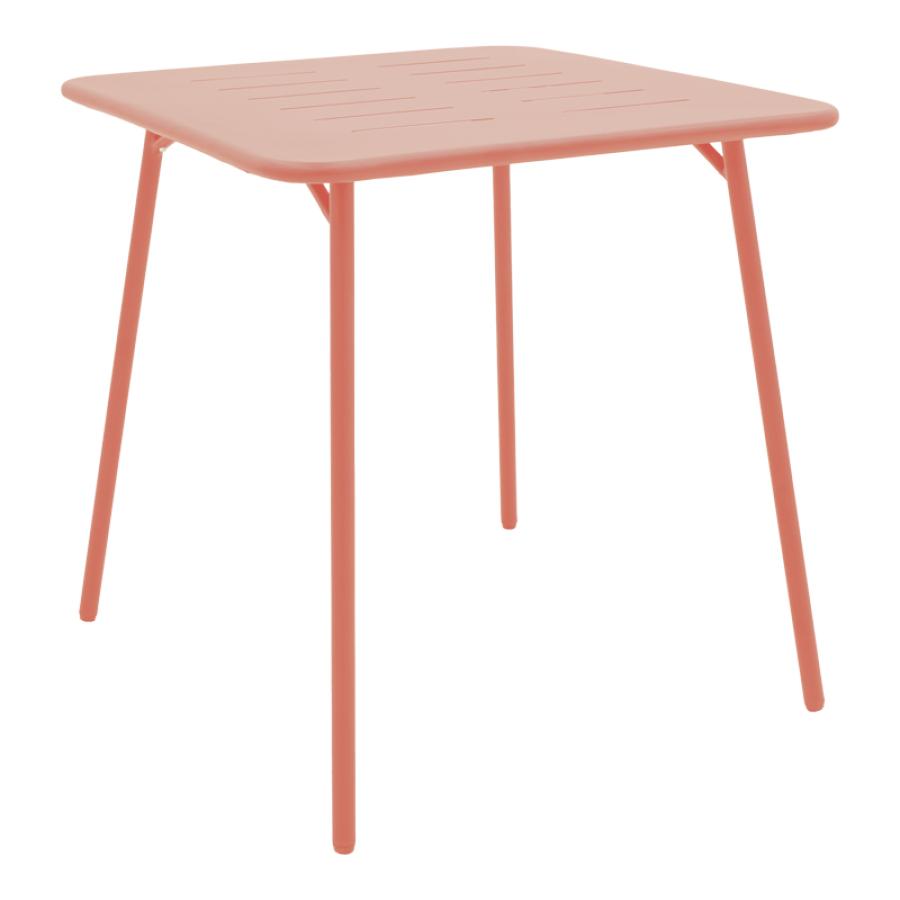 Τραπεζαρία Moraja Federal pakoworld σετ 3τεμ terracotta μέταλλο 70x70x73εκ